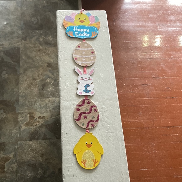 2/$20 NWT Precious Glittered Happy Easter π£ π & Eggs Hanging Decoration Sign - Picture 12 of 12